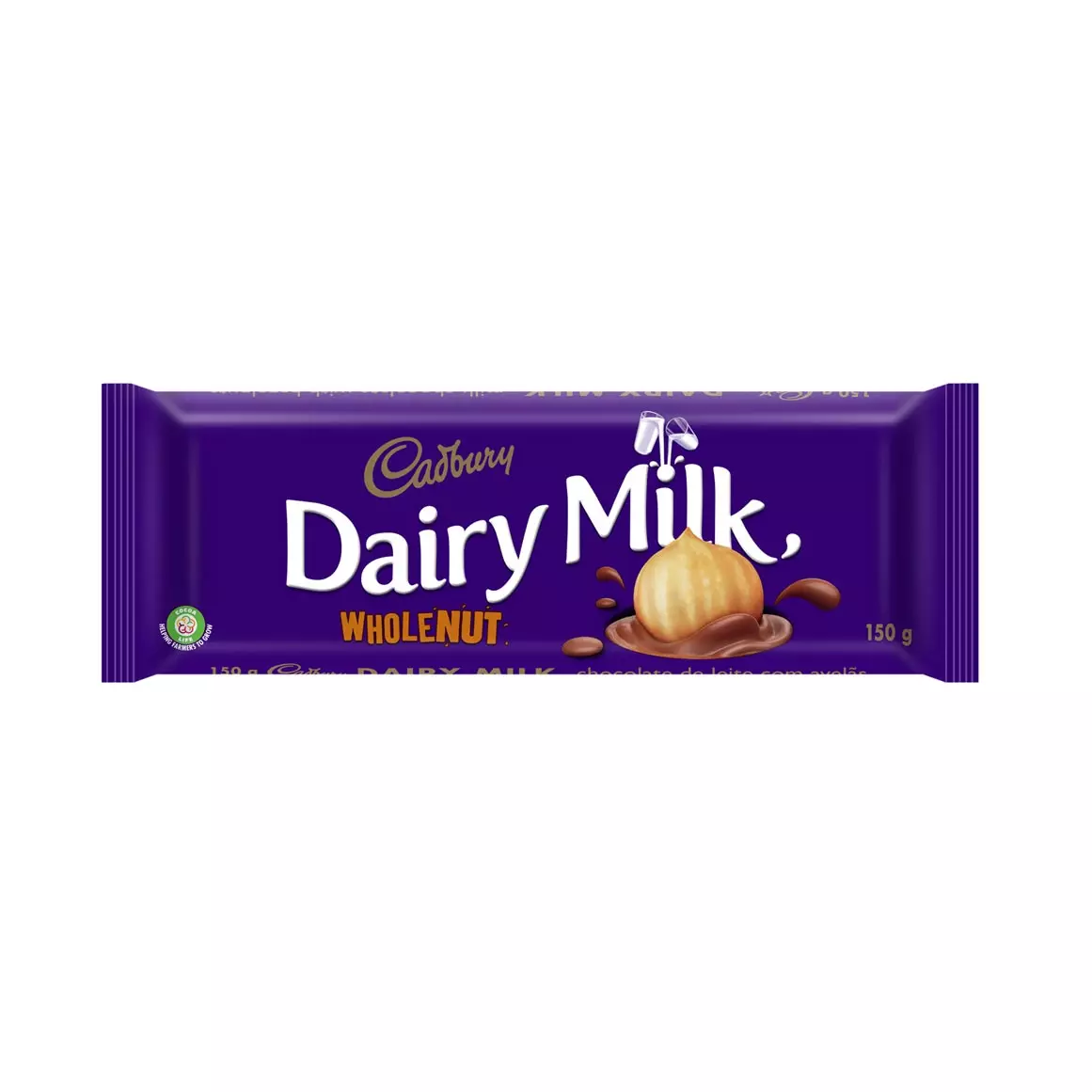 Cadbury Dairy Milk Wholenut Slab 150g Cadbury Dairy Milk Wholenut Slab 150g
