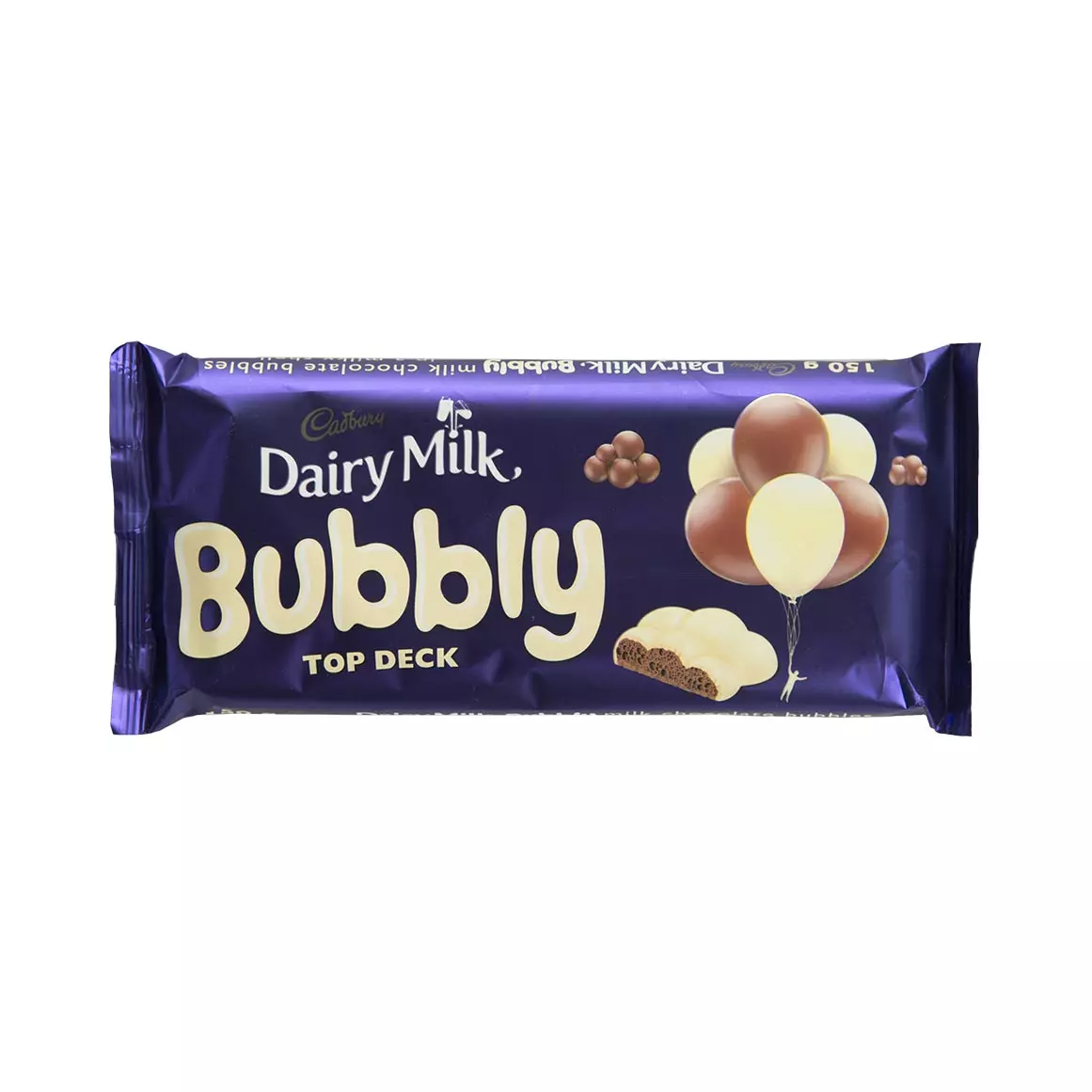 Cadbury Dairy Milk Bubbly Top Deck 150g Cadbury Dairy Milk Bubbly Top Deck 150g