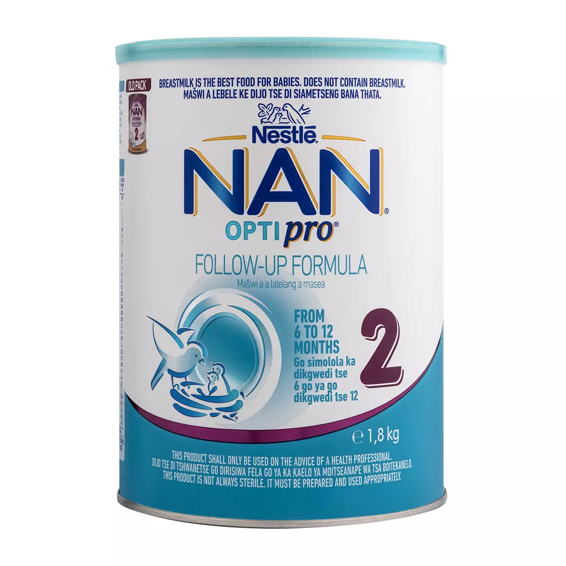 Nestlé NAN Optipro 2 Follow-Up Infant Formula (6 to 12 months) 1.8kg Nestlé NAN Optipro 2 Follow-Up Infant Formula (6 to 12 months) 1.8kg