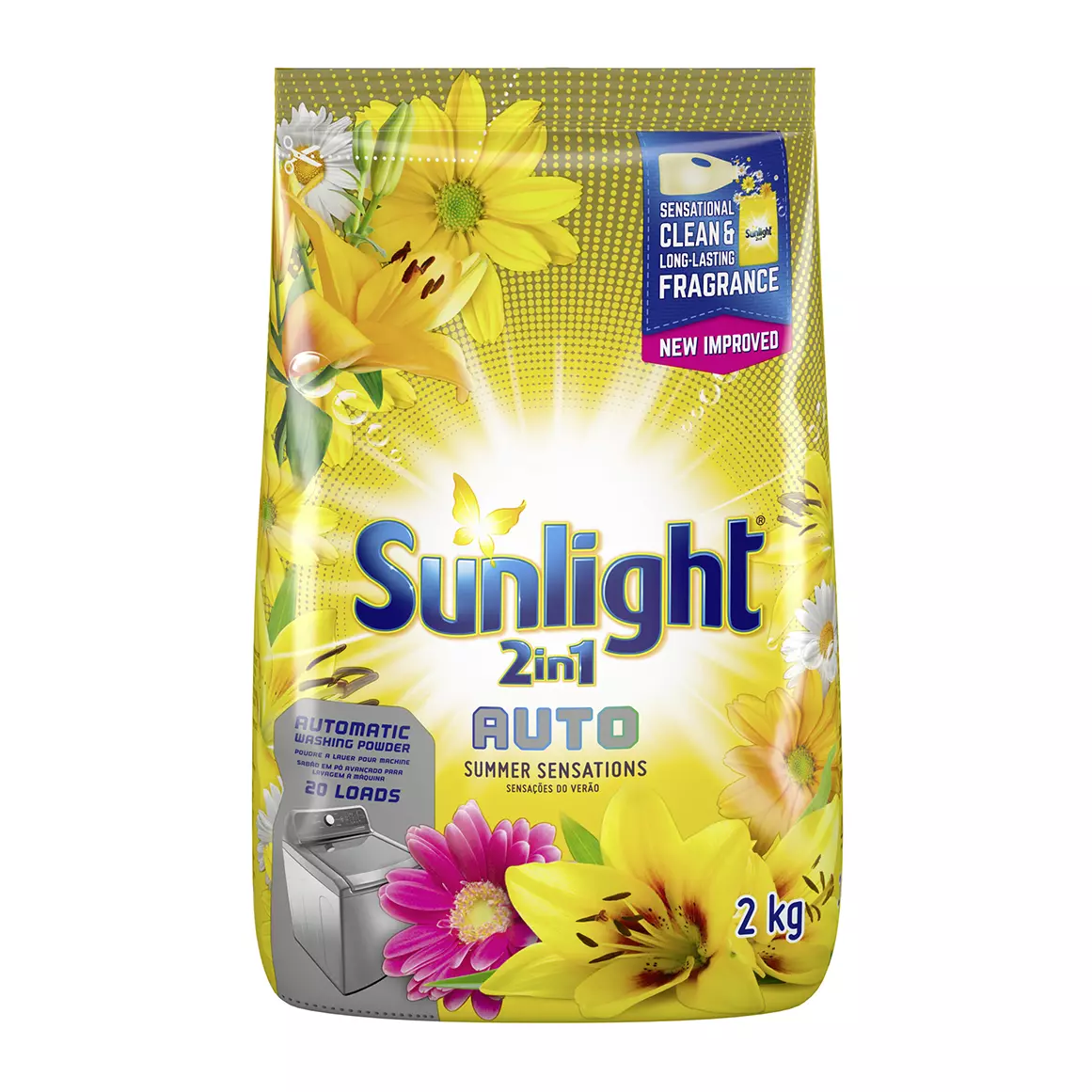 Sunlight 2 in 1 Auto Washing Powder 2kg Sunlight 2 in 1 Auto Washing Powder 2kg