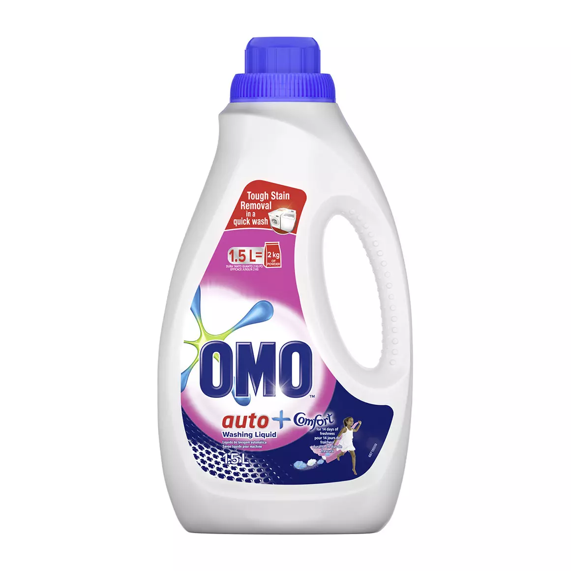 Omo Auto Washing Liquid with A Touch of Comfort 1.5L Omo Auto Washing Liquid with A Touch of Comfort 1.5L