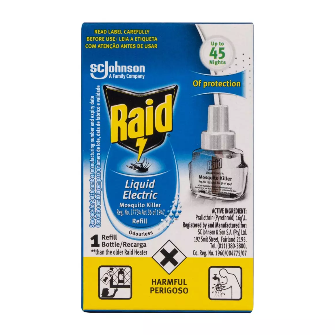 Raid Liquid Electric Odourless Mosquito Killer Refill 1pk