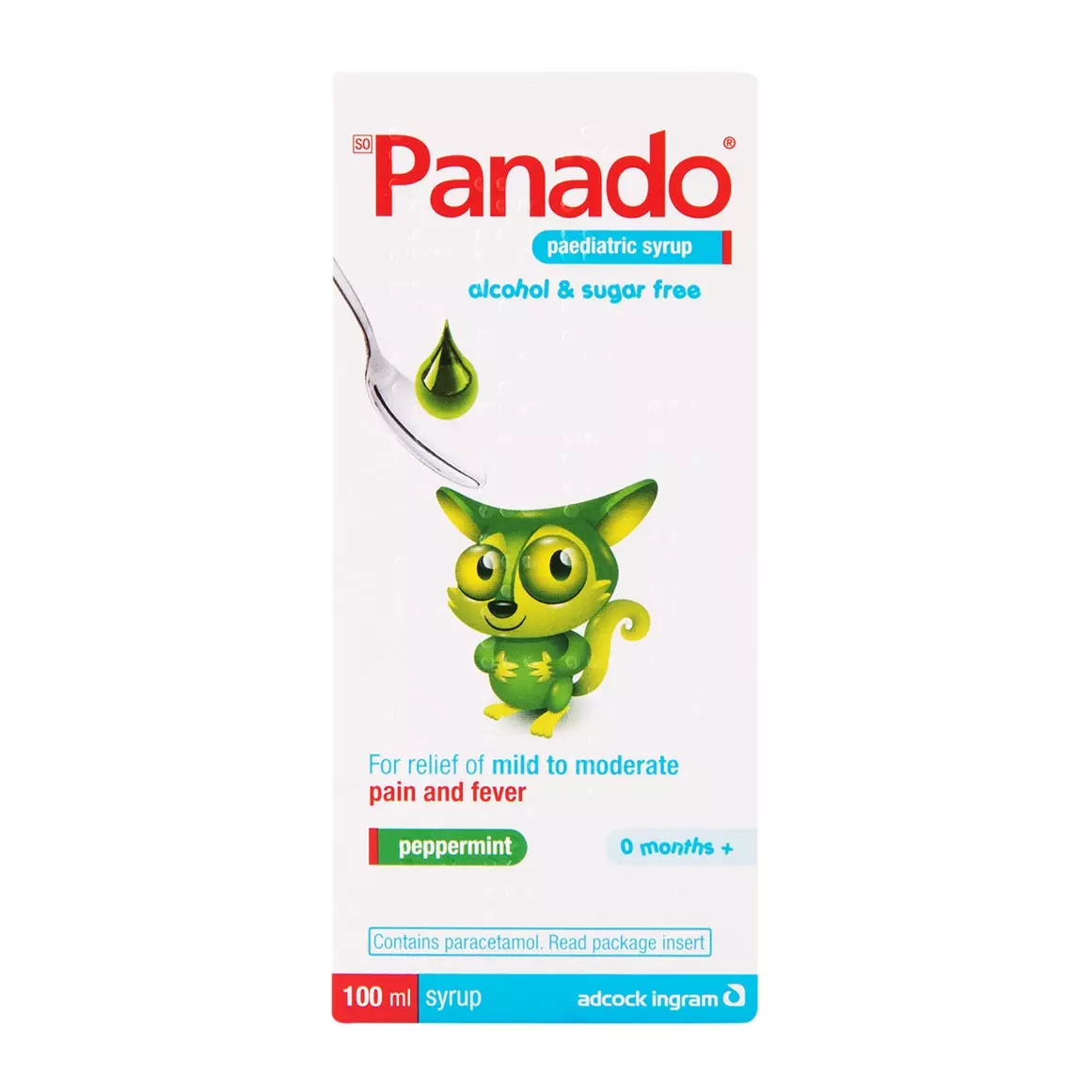 Panado Paediatric Peppermint Syrup 100ml Panado Paediatric Peppermint Syrup 100ml