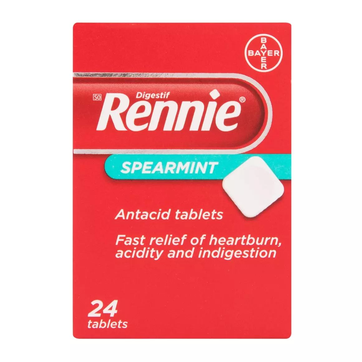 Rennie Spearmint Antacid Tablets 24pk Rennie Spearmint Antacid Tablets 24pk