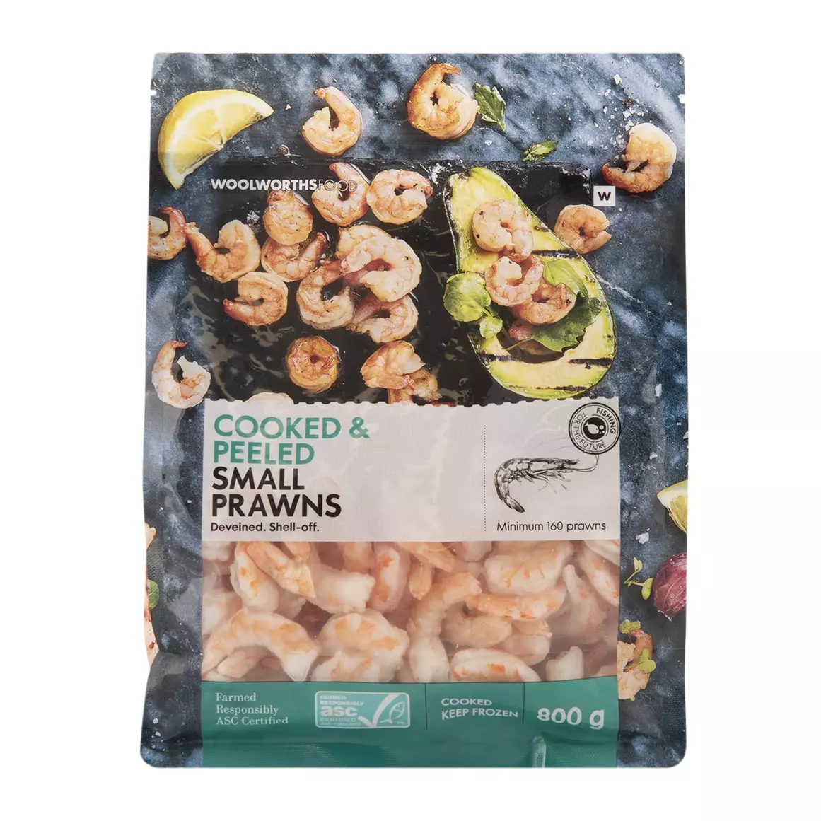 Frozen Cooked & Peeled Small Prawns 800g Frozen Cooked & Peeled Small Prawns 800g