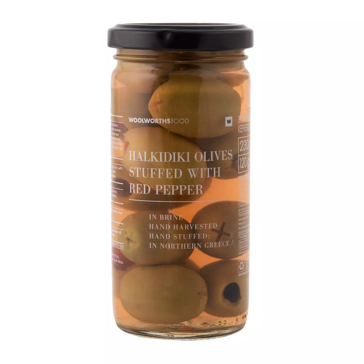 Halkidiki Olives Stuffed with Red Pepper in Brine 230g