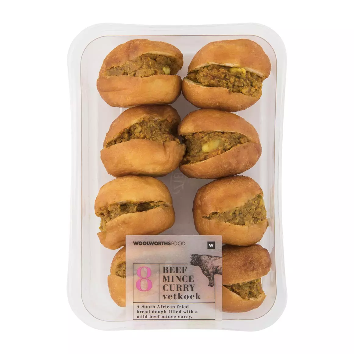 Beef Mince Curry Vetkoek 8pk Beef Mince Curry Vetkoek 8pk
