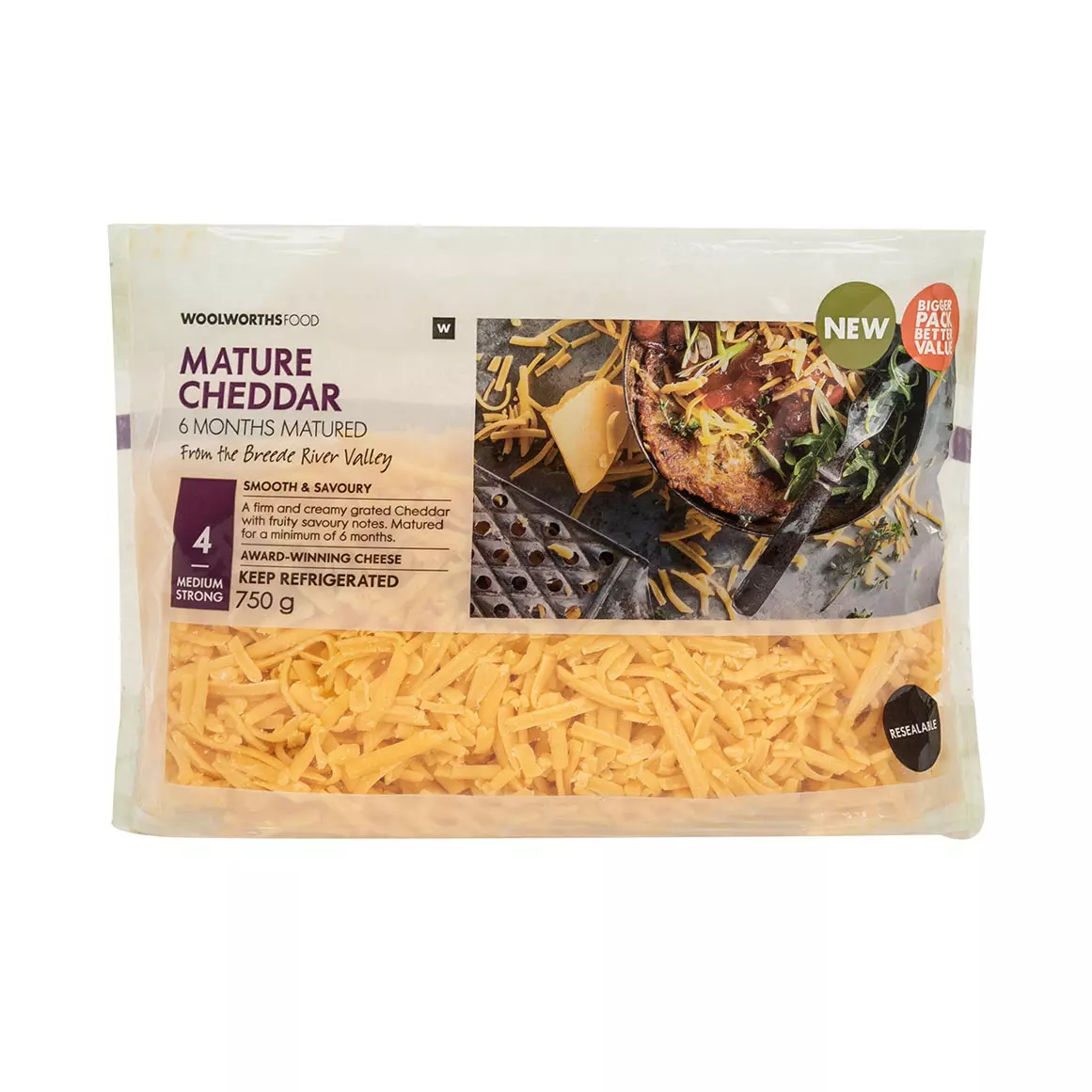 Grated Mature Cheddar Cheese 750g Grated Mature Cheddar Cheese 750g