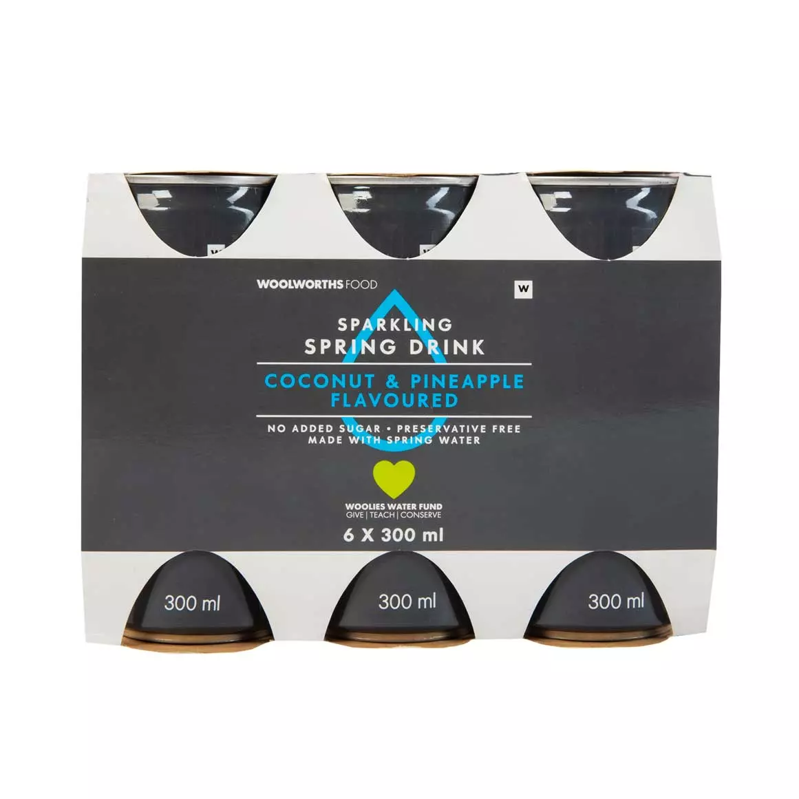 Sparkling Coconut and Pineapple Flavoured Spring Drink 6x300ml cans Sparkling Coconut and Pineapple Flavoured Spring Drink 6x300ml cans