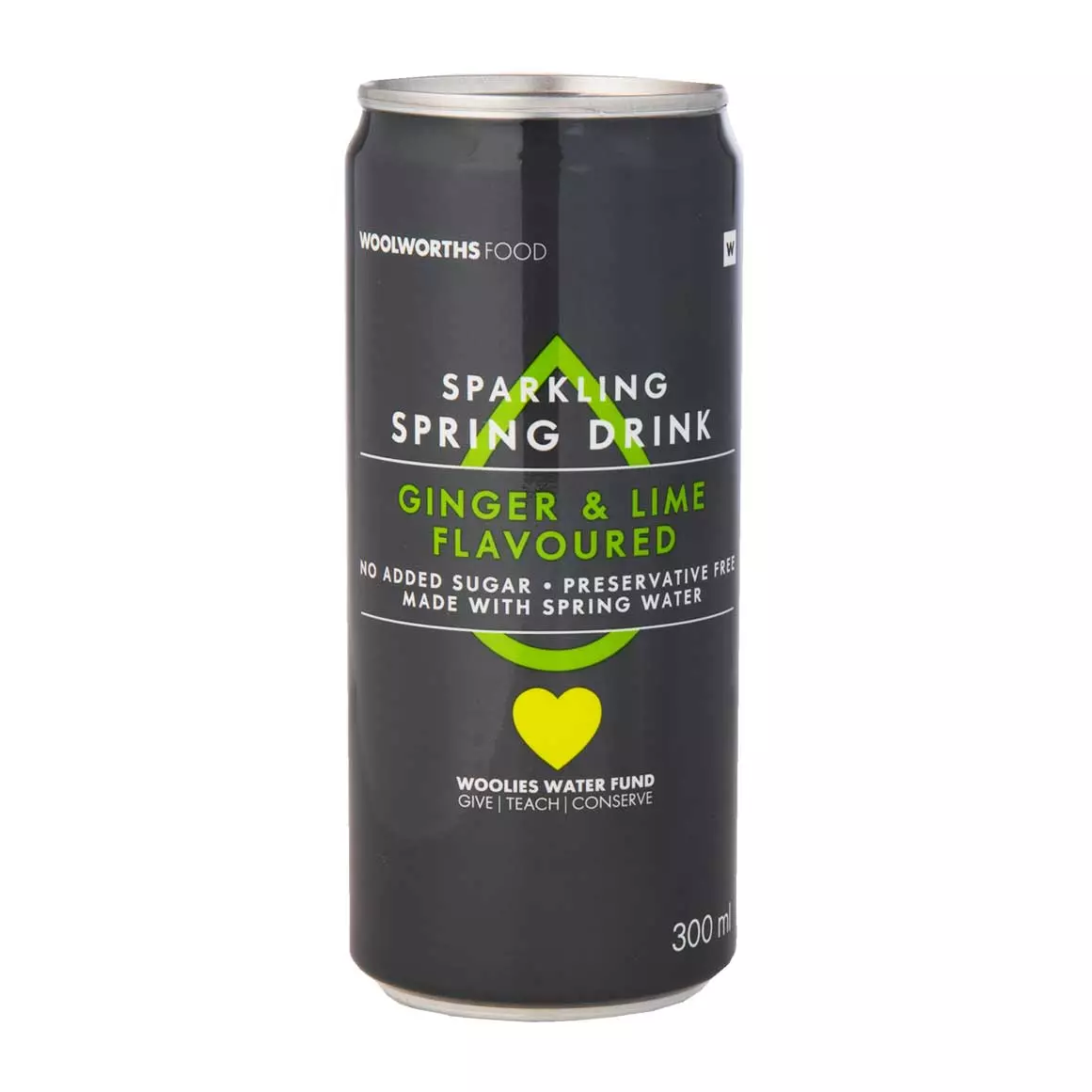 Sparkling Ginger and Lime Flavoured Spring Drink 300ml can Sparkling Ginger and Lime Flavoured Spring Drink 300ml can