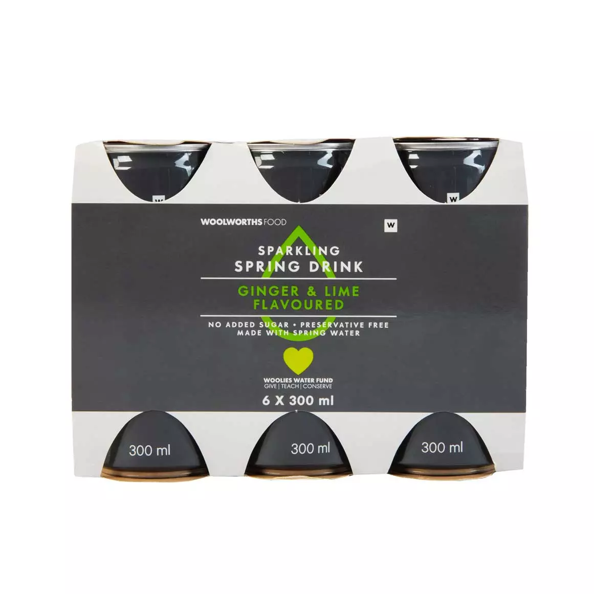 Sparkling Ginger and Lime Flavoured Spring Drink 6x300ml can