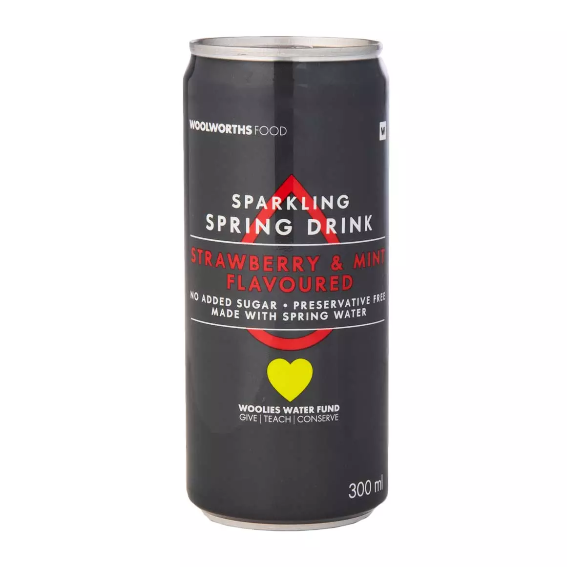 Sparkling Strawberry and Mint Flavoured Spring Drink 300ml can Sparkling Strawberry and Mint Flavoured Spring Drink 300ml can