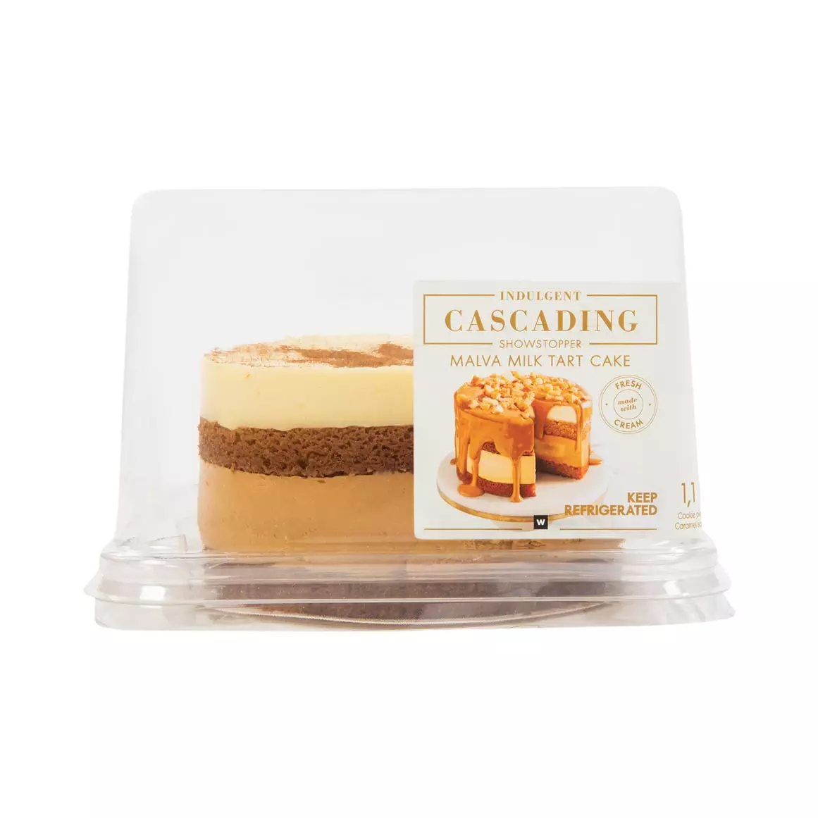Malva Milk Tart Cascading Cake 1.1kg Malva Milk Tart Cascading Cake 1.1kg