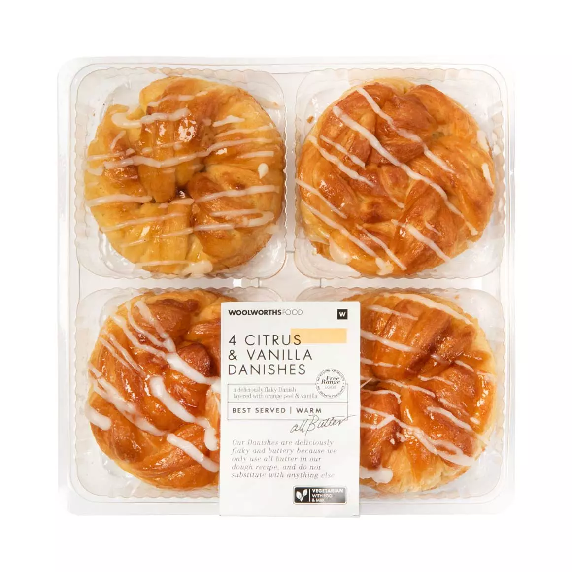 Citrus & Vanilla Danishes 4pk
