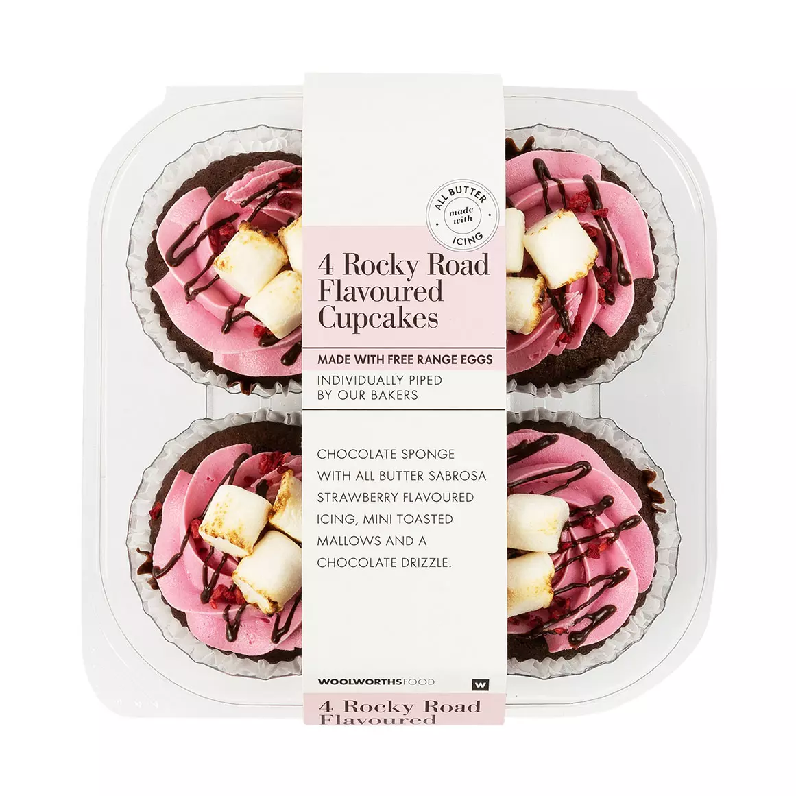Rocky Road Flavoured Cupcakes 4pk