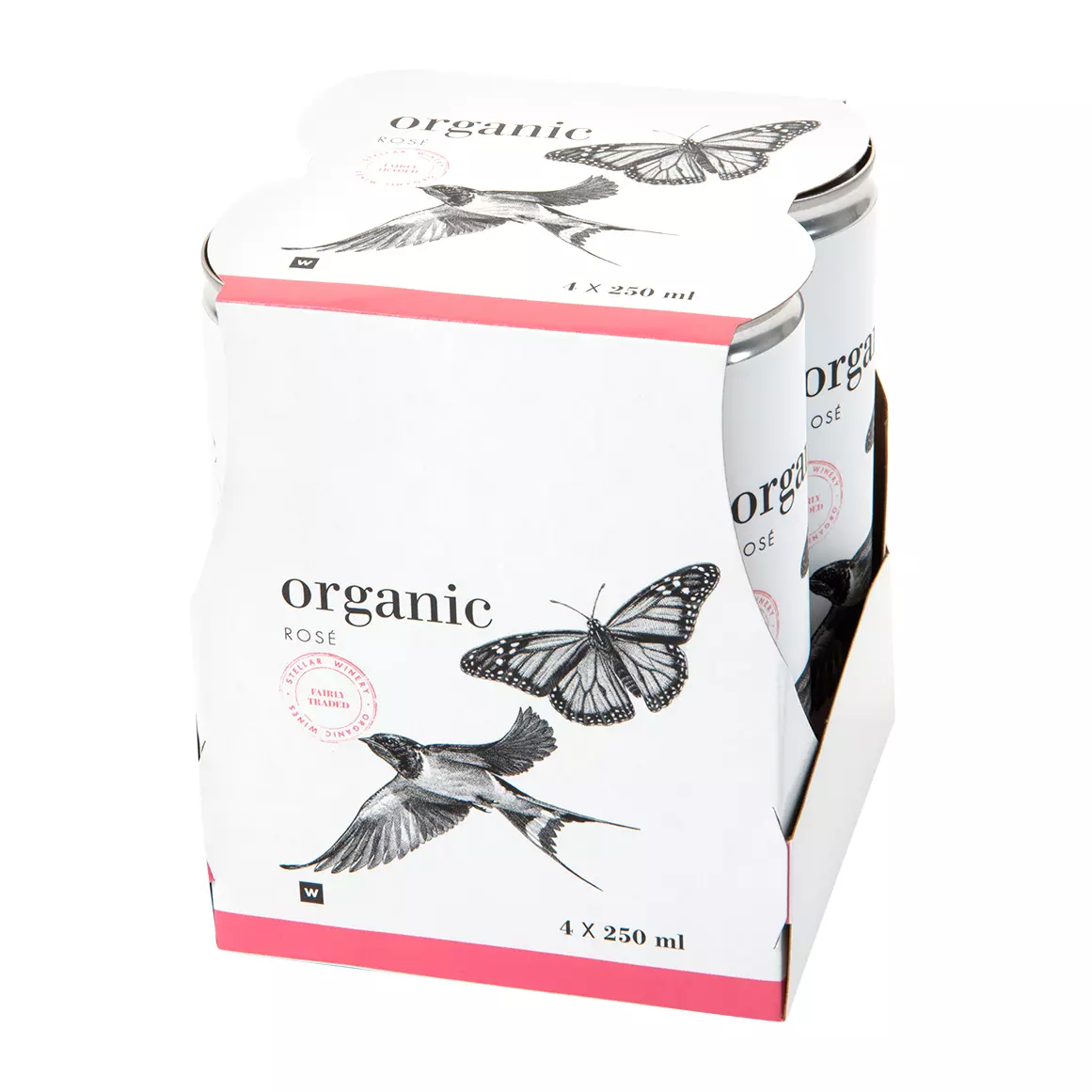 Organic Rosé 4x250ml Cans Organic Rosé 4x250ml Cans