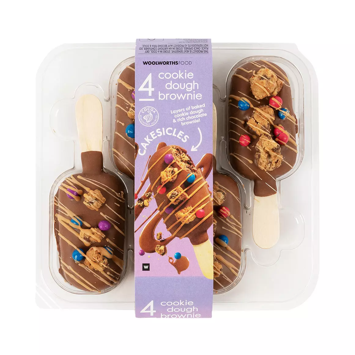 Cookie Dough Brownie Cakesicles 4pk Cookie Dough Brownie Cakesicles 4pk