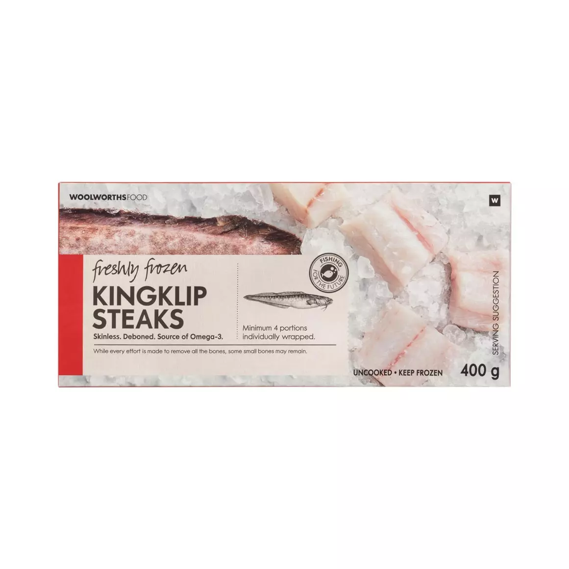Freshly Frozen Kingklip Steaks 400g