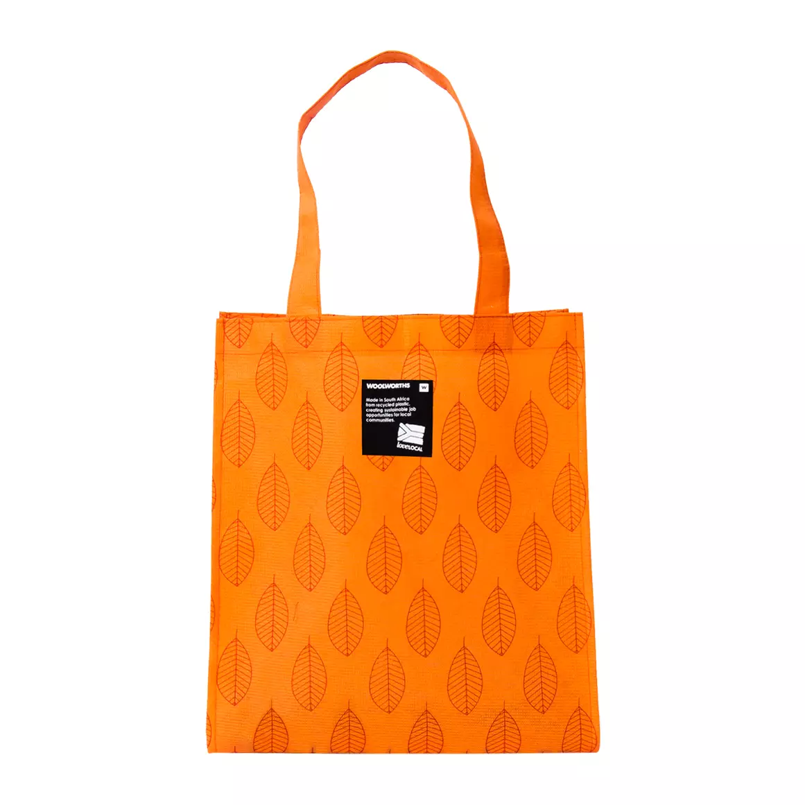 Leaves Design Orange Shopper Leaves Design Orange Shopper