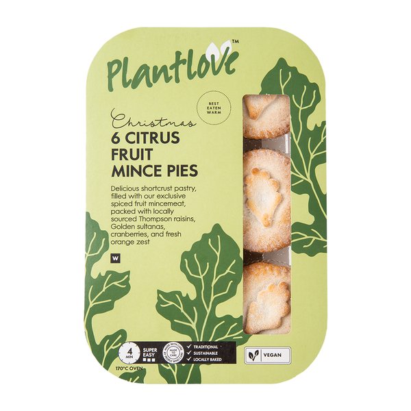 Christmas PlantLove Citrus Fruit Mince Pies 6pk Christmas PlantLove Citrus Fruit Mince Pies 6pk