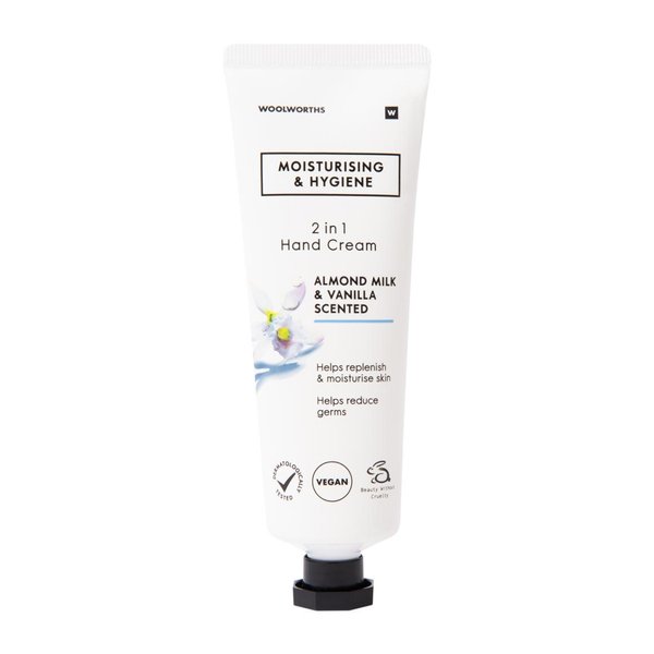 Almond Milk and Vanilla Fragranced 2 in 1 Hand Cream 75ml Almond Milk and Vanilla Fragranced 2 in 1 Hand Cream 75ml