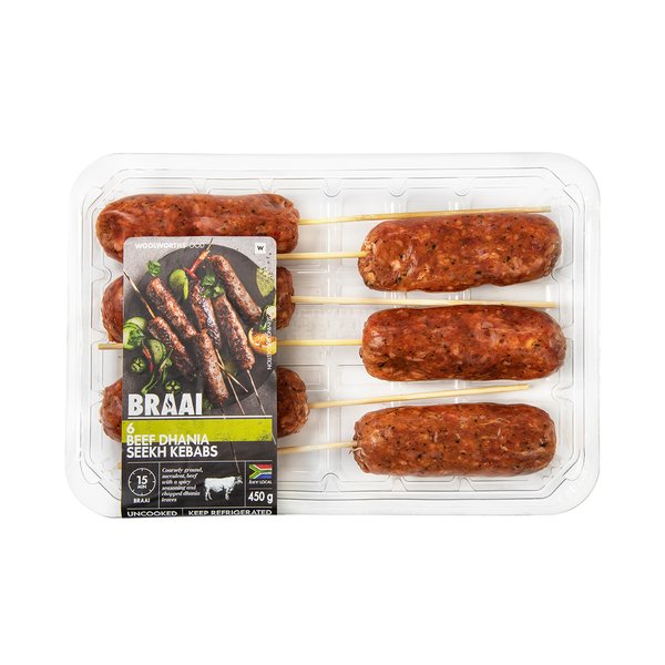 Beef Dhania Seekh Kebabs 450g Beef Dhania Seekh Kebabs 450g
