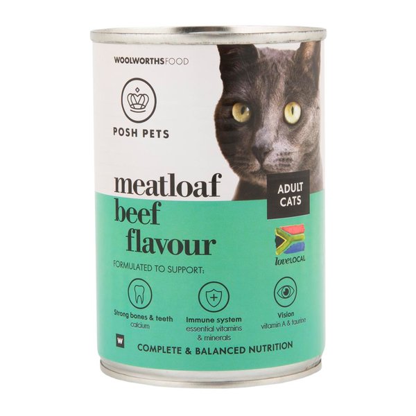 Posh Pets Meatloaf Beef Flavoured Cat Food 385g
