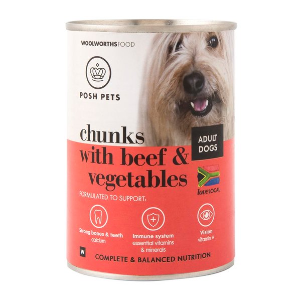 Posh Pets Chunks with Beef and Vegetables Adult Dog Food 385g Posh Pets Chunks with Beef and Vegetables Adult Dog Food 385g