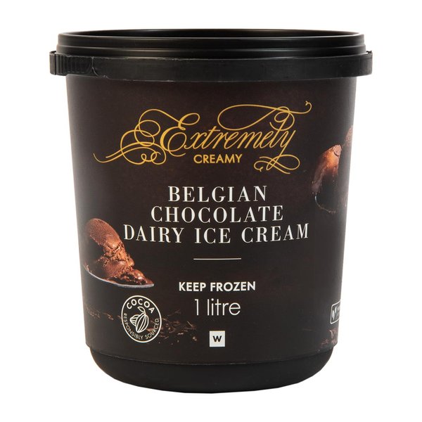 Extremely Creamy Belgian Chocolate Dairy Ice Cream  1L