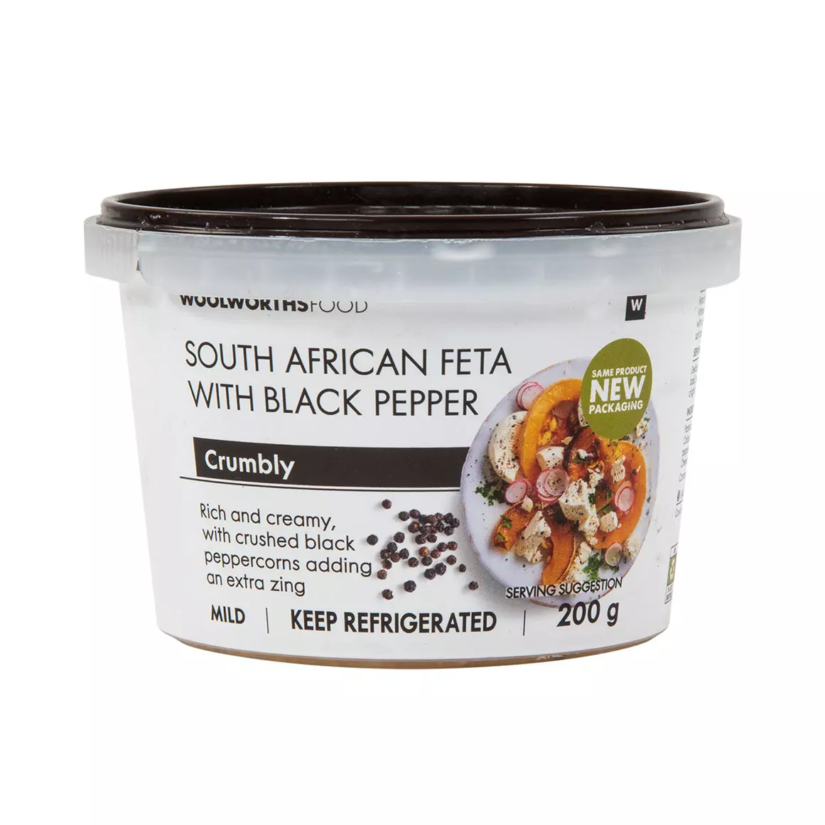 South African Feta Cheese with Black Pepper 200g South African Feta Cheese with Black Pepper 200g