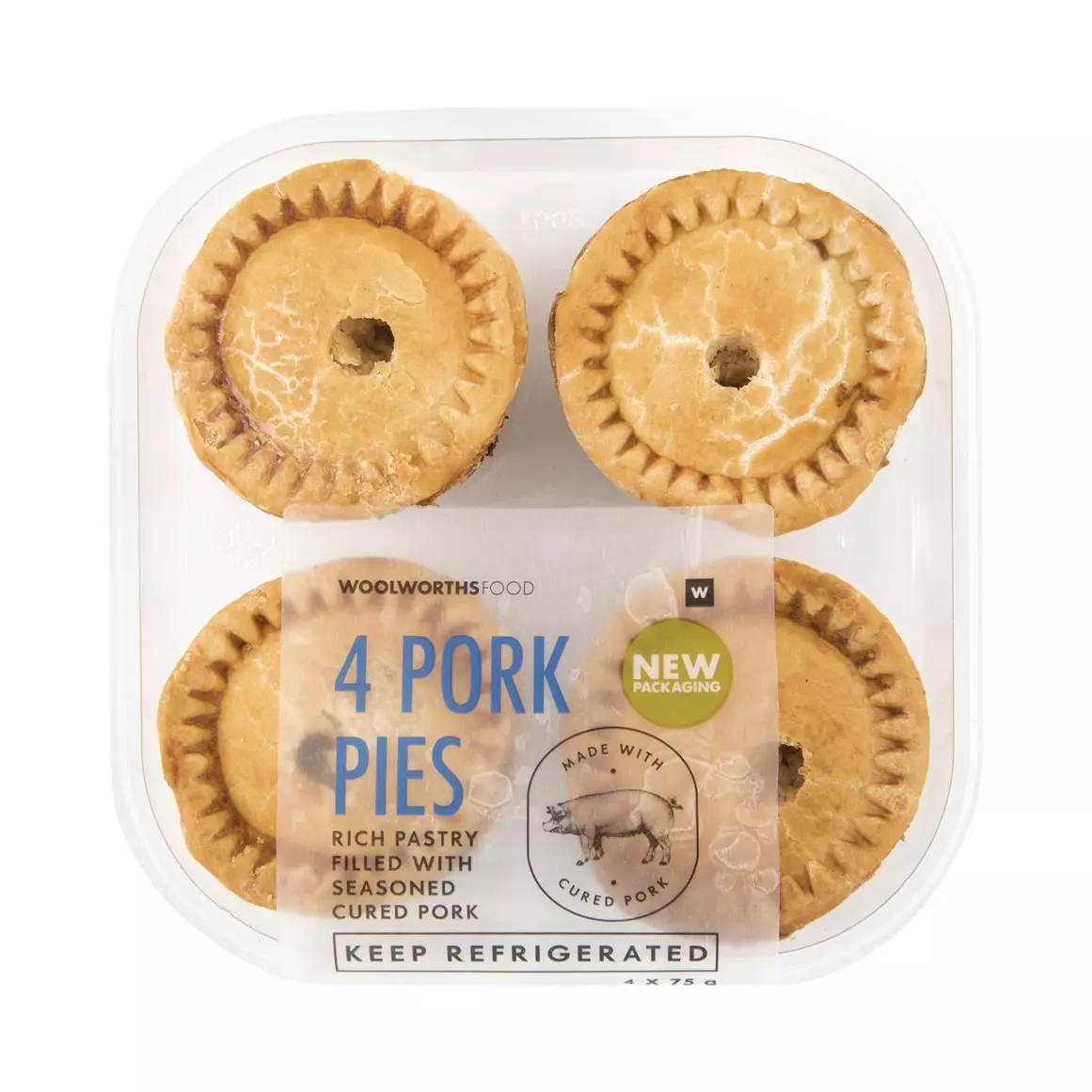 Pork Pies 4x75g Pork Pies 4x75g