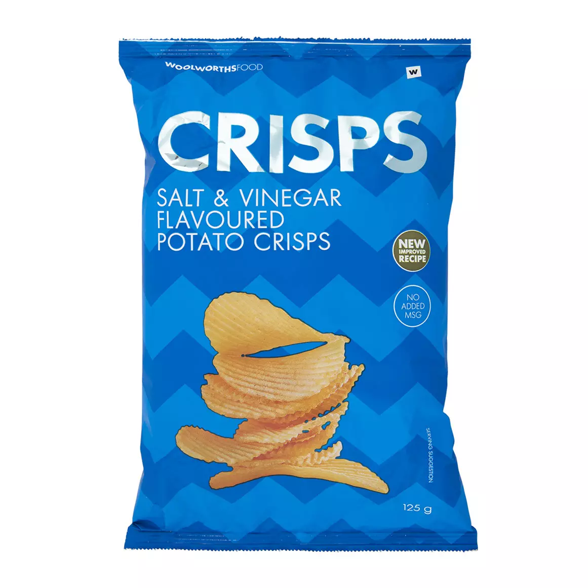 Salt and Vinegar Flavoured Potato Crisps 125g Salt and Vinegar Flavoured Potato Crisps 125g