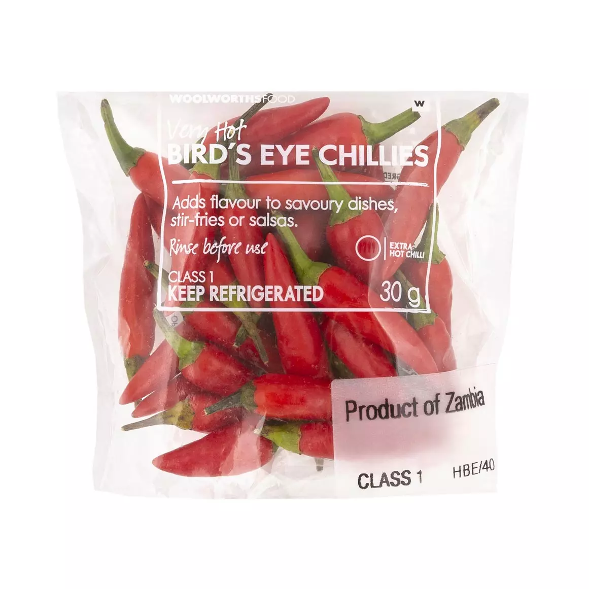 Very Hot Bird's Eye Chillies 30g Very Hot Bird's Eye Chillies 30g