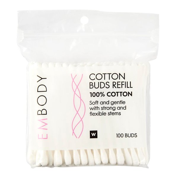 Embody 100% Cotton Buds Refill 100pk