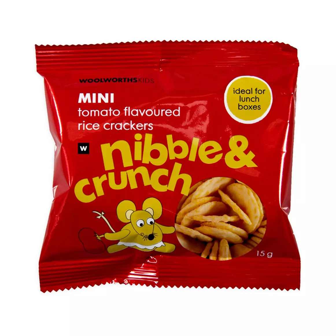 Mini Tomato Flavoured Rice Crackers 15g Mini Tomato Flavoured Rice Crackers 15g