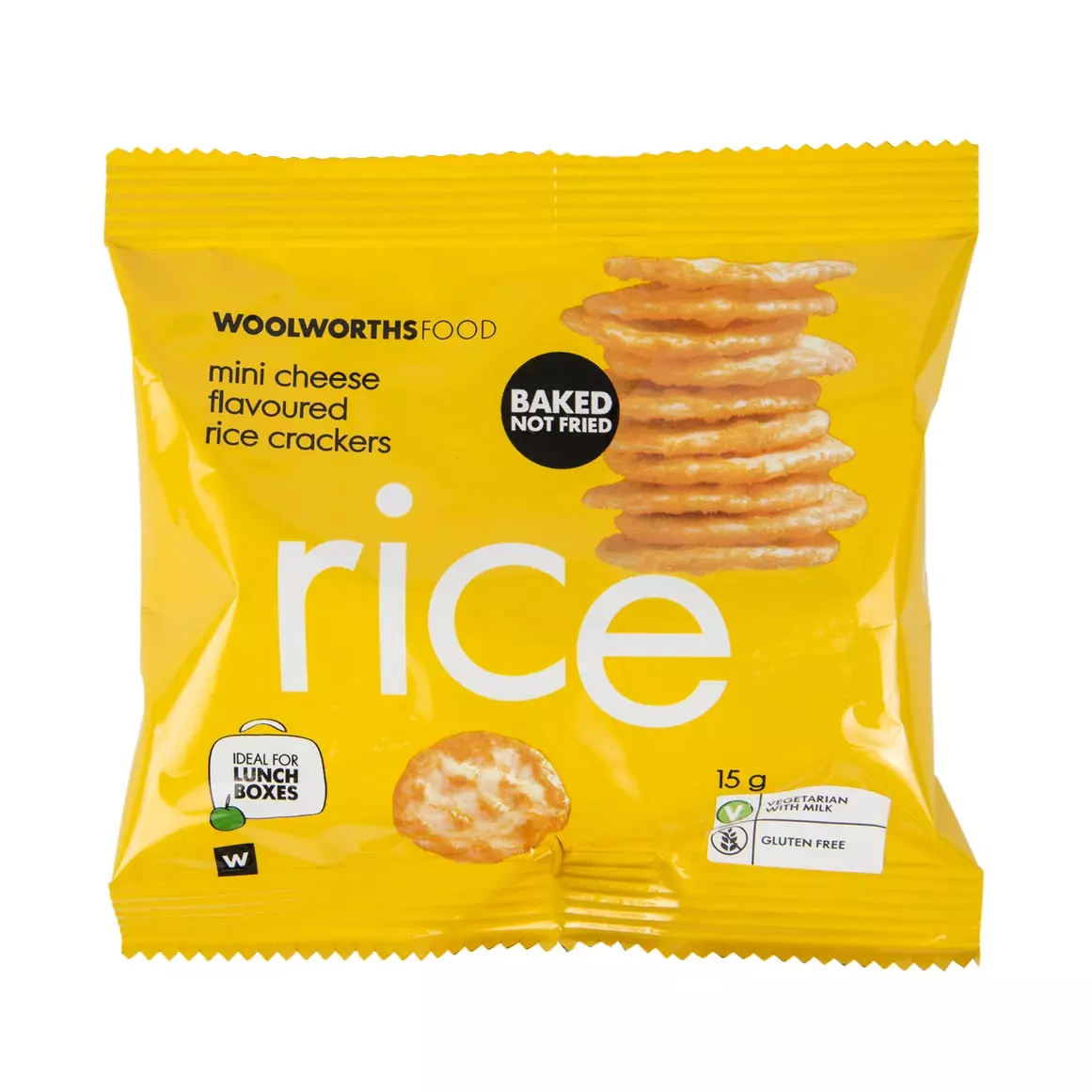 Mini Cheese Flavoured Rice Crackers 15g
