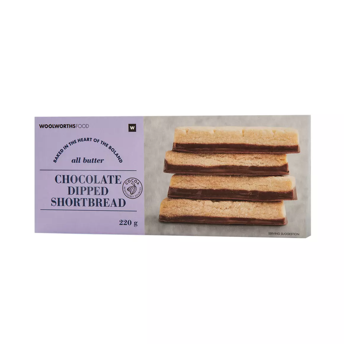 Chocolate Dipped Shortbread Biscuits 220g Chocolate Dipped Shortbread Biscuits 220g