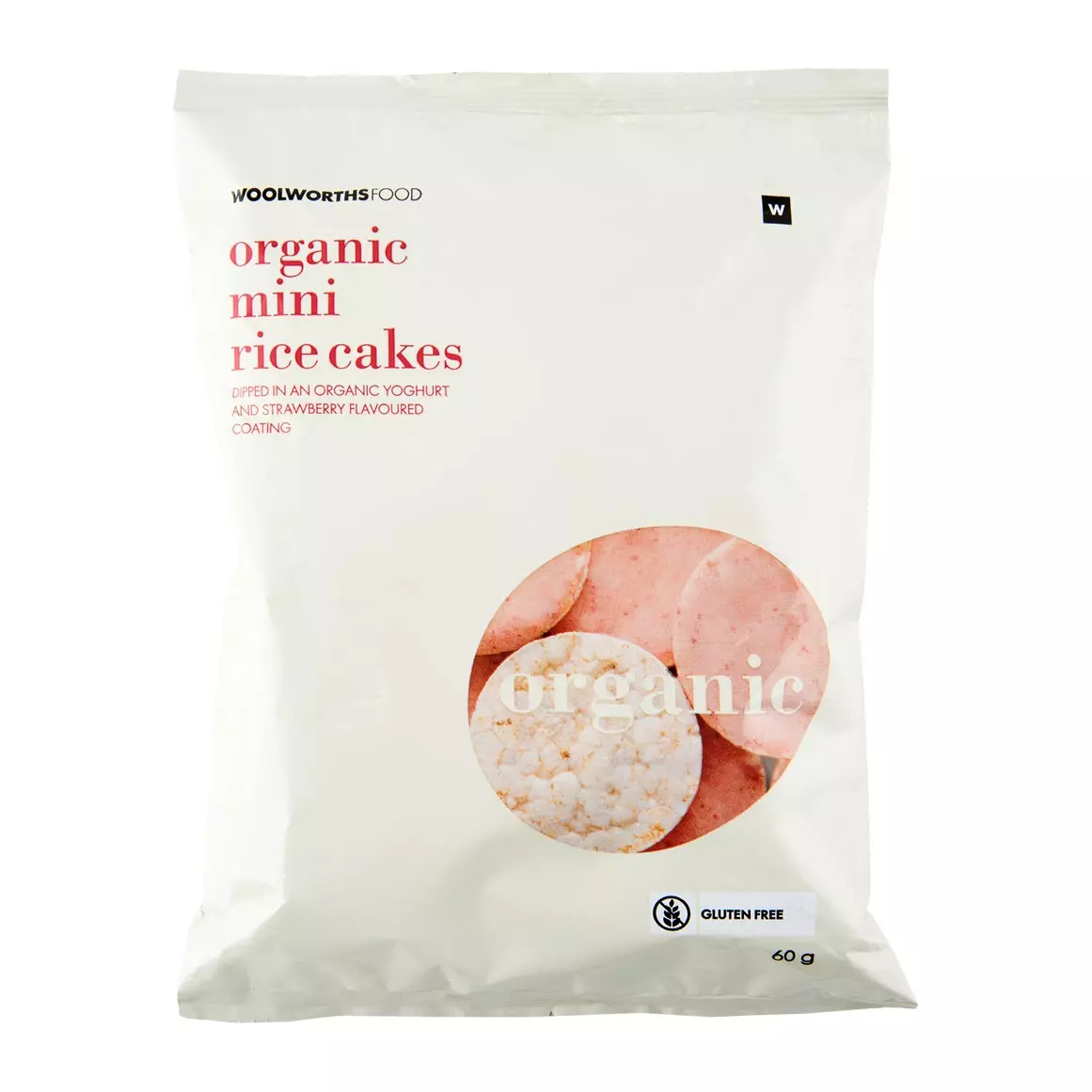 Organic Mini Yoghurt and Strawberry Rice Cakes 60g Organic Mini Yoghurt and Strawberry Rice Cakes 60g