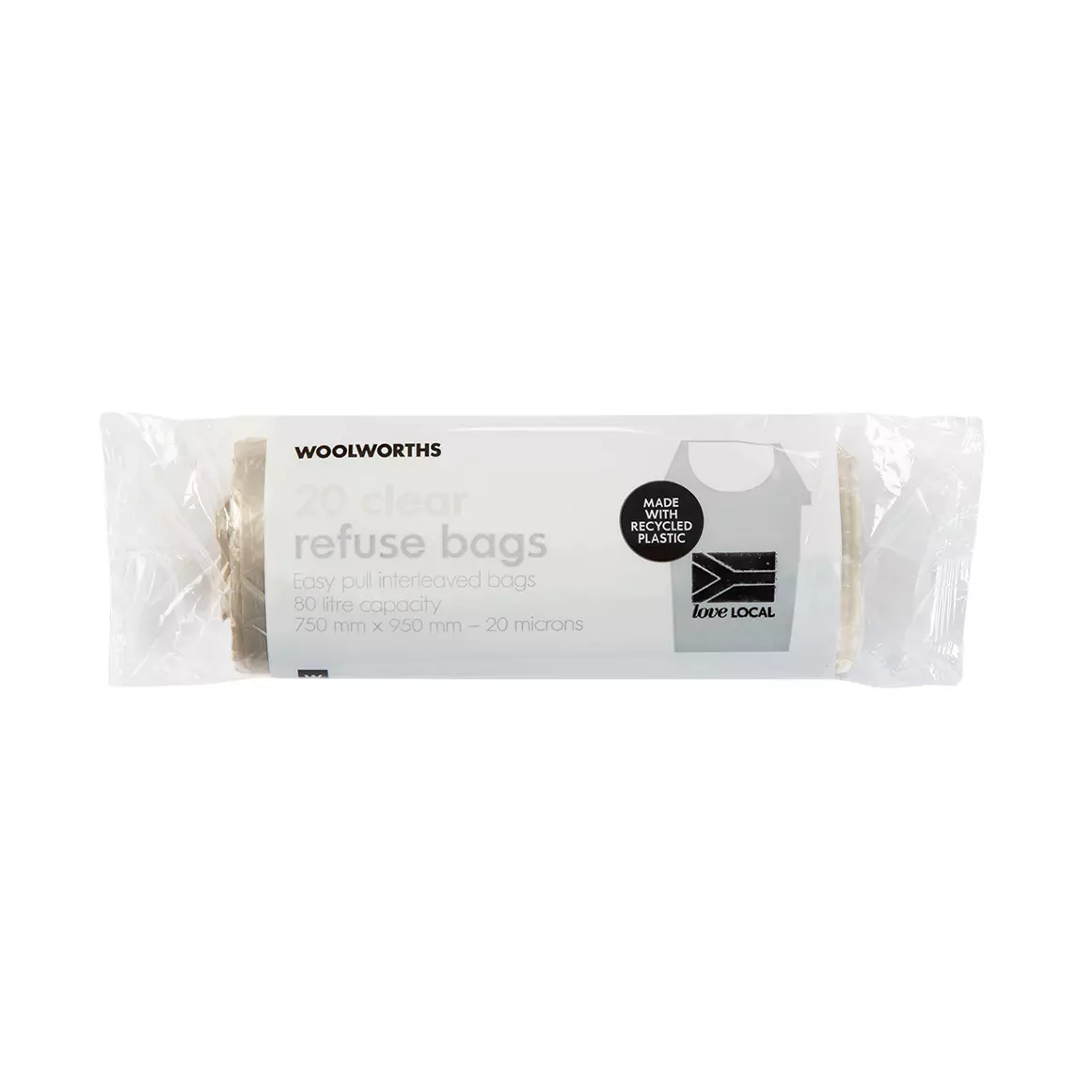 Clear Refuse Bag 20pk Clear Refuse Bag 20pk
