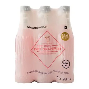Sparkling Lite Ruby Grapefruit Drink 6x275ml Sparkling Lite Ruby Grapefruit Drink 6x275ml