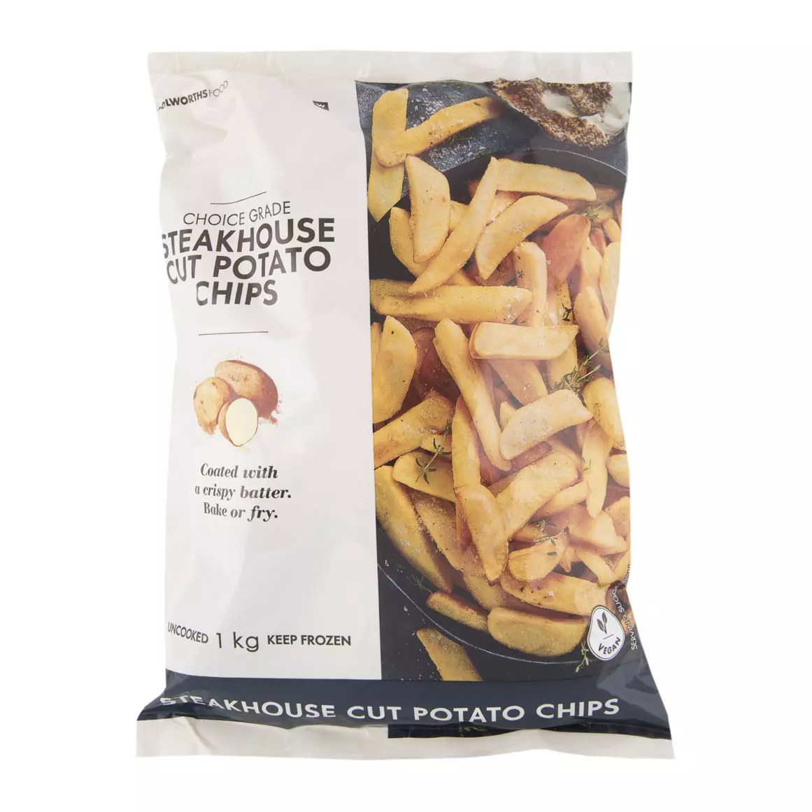 Frozen Steakhouse Cut Potato Chips 1kg