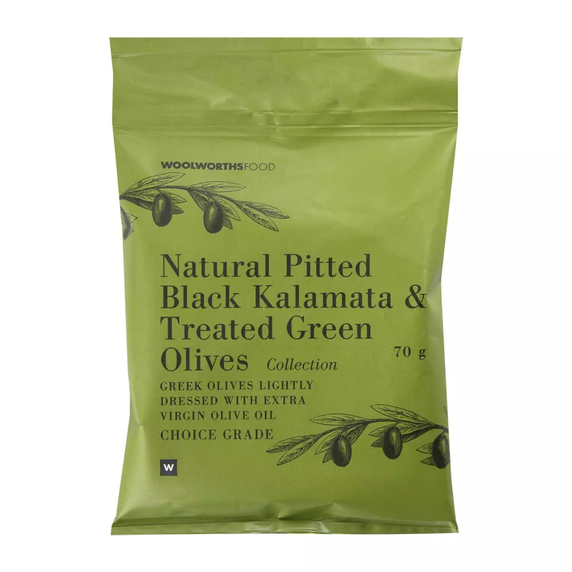 Pitted Black Kalamata and Green Olives 70g Pitted Black Kalamata and Green Olives 70g