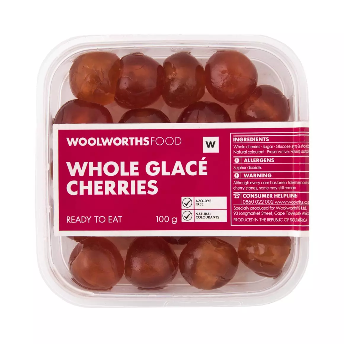 Whole Glacé Cherries 100g Whole Glacé Cherries 100g