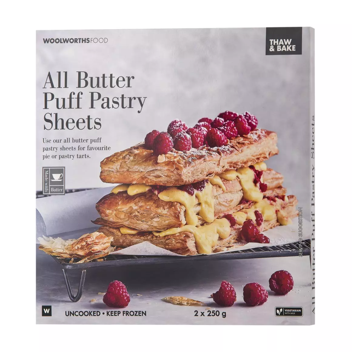 Frozen All Butter Puff Pastry Sheets 2x250g Frozen All Butter Puff Pastry Sheets 2x250g