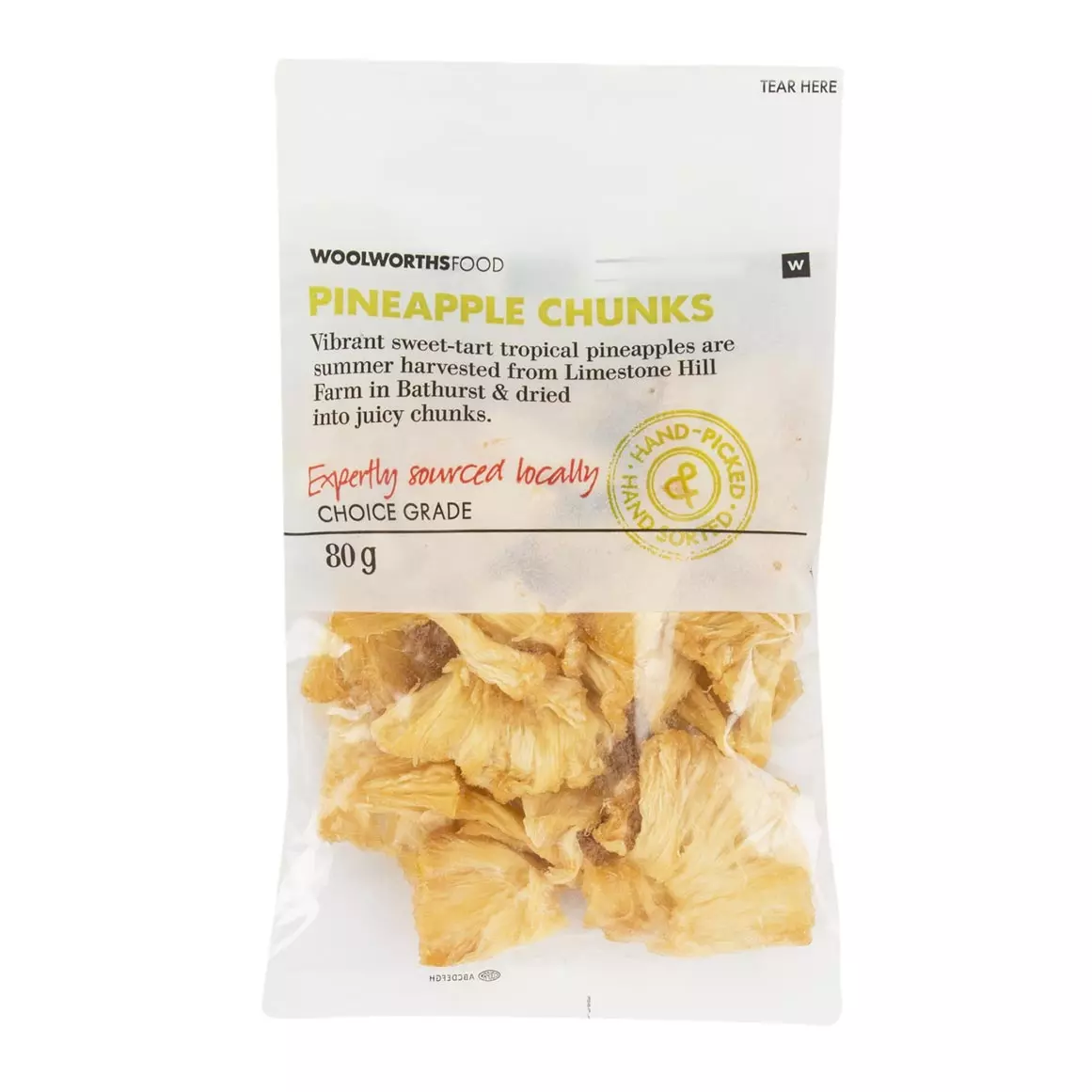 Pineapple Dried Fruit Chunks 80g Pineapple Dried Fruit Chunks 80g