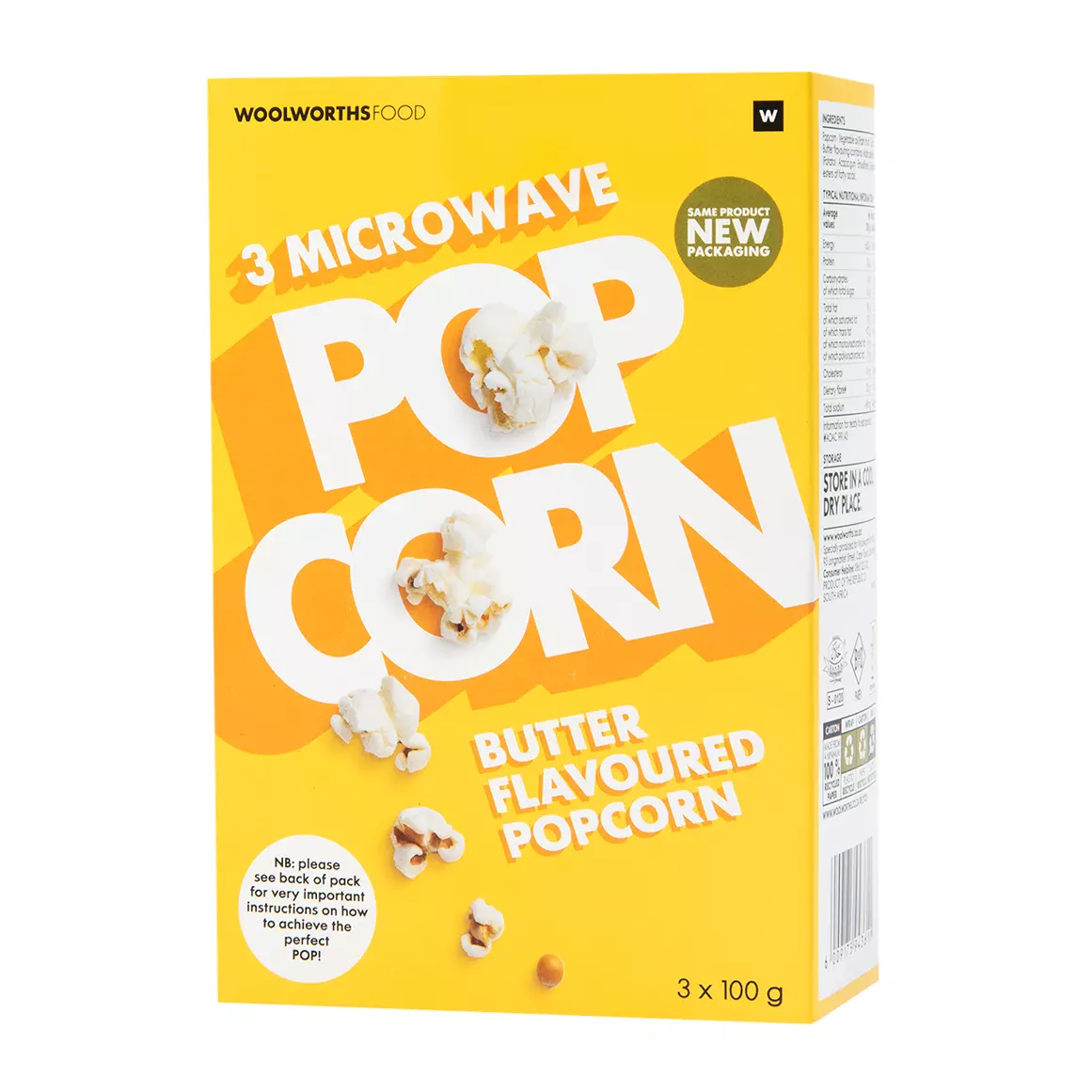 Butter Flavoured Microwave Popcorn 100g