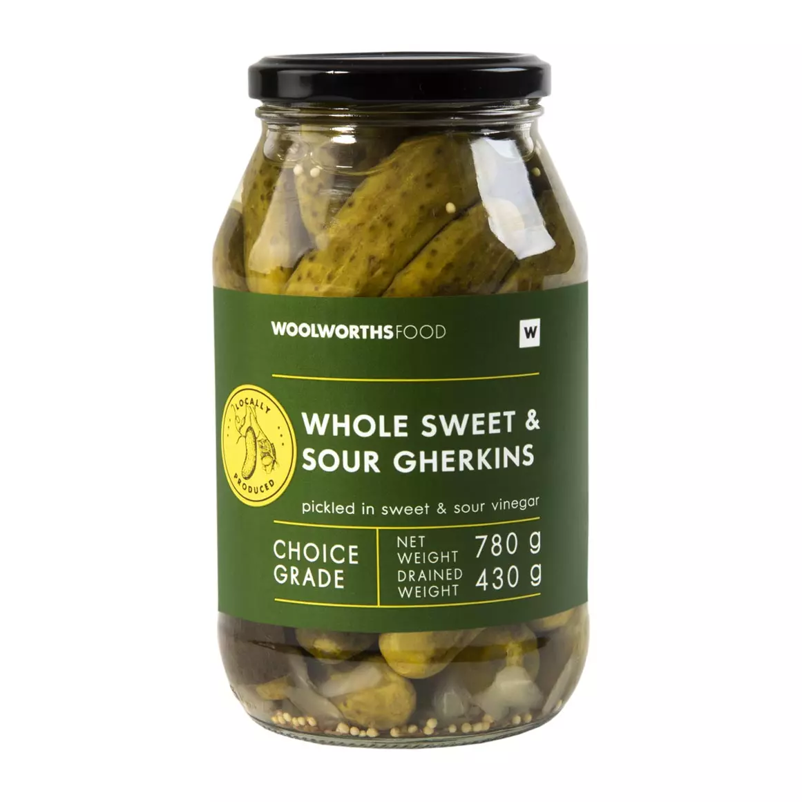 Whole Sweet and Sour Gherkins 780g
