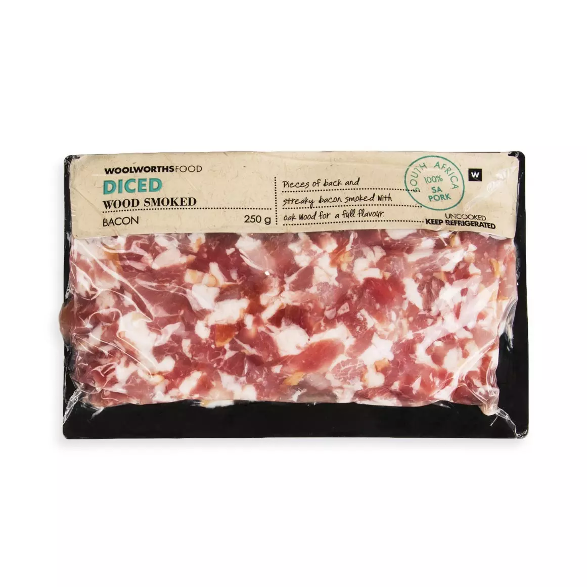Diced Wood Smoked Bacon 250g