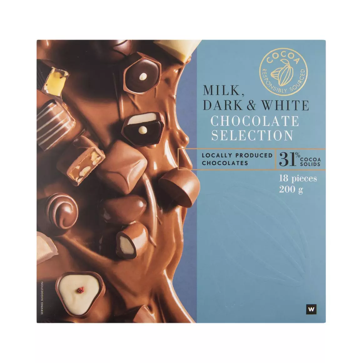 Milk, Dark and White Chocolate Selection 18 Pcs Milk, Dark and White Chocolate Selection 18 Pcs