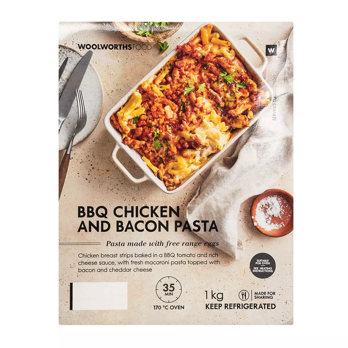 BBQ Chicken & Bacon Pasta 1kg BBQ Chicken & Bacon Pasta 1kg